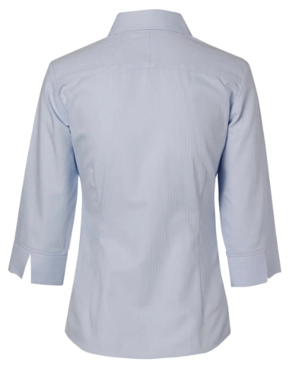 Picture of Winning Spirit, Ladies Mini Herringbone 3/4 Sleeve Shirt